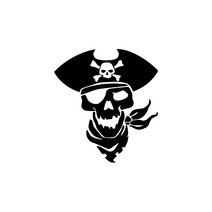 자동차포인트 00072해적해골 튜닝스티커(S), 화이트