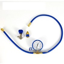 냉매 저울 초정밀 휴대용 전자 R134a R22 R410a R404a Refrigerant Charging Hose with Gauge Recharge Measuring Tool, [04] Set 4