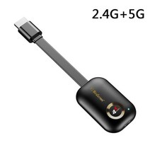 와이파이 미라스크린 HD 디스플레이 동글 수신기 iOS 안드로이드 윈도우용 4k 미라캐스트 2.4g 5g TV, 02 2.4G 5G