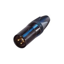 Genuine 뉴트릭 Neutrik NC3MXX-B 3Pin Male XLR Mic Cable 커넥터 블랙w/ Gold Contact