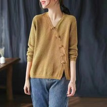 BestStar 여성 봄 가을 생활 한복 니트 상의 개량 한복 상의 유니크한 디자인 NC-090104