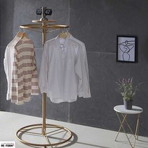리폼플러스 JD원형회전행거 이동식원형회전행거 원형회전행거 조립식 행거 옷가게행거 드레스룸행거, 6.  JD원형회전행거[골드] + 추가바퀴