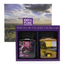 [AK PLAZA] [허니코] 100%PureNZ UMF5+ 마누카/르와레와 허니 세트 (1kg x 2개), 옵션선택