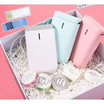 네임스티커 블루투스 라벨 프린터 이름표 로고 프린터, 피카츄 D110 종이 3롤 증정