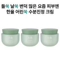 보습 유분 속건조 청소년 사춘기 판테놀 자극 여드름 케어 장벽 강화 한율 어린쑥 수분 진정 크림 50ml 건성 지성 민감 피부 예민 뾰루지올리브영 진정 일상 피지 모공 좁쌀 복합, 3개(초특가)-할인