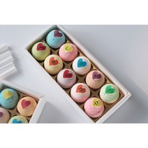 초콜릿 컬러밤 4구 레터링마카롱 답례품 기업선물 집들이선물 여자 남자친구선물 이색디저트, 하트(레터링가능)