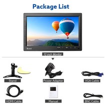 21인치모니터 20인치 23인치 와이드 게이밍 Eyoyo-10 인치 IPS HDMI 1024x768 CCTV 보안 모니터 PC LCD 화, 02 EM10P_01 영국 플러그