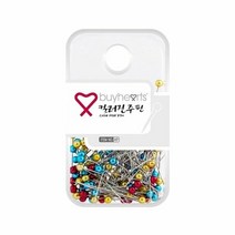 특수가공처리로 긁힘 현상이 적은 컬러진주 침핀/1갑, 단품
