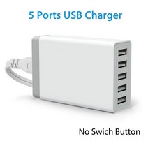 10 USB 포트 충전 스테이션 도킹 케이블 50W 미국 AU EU 영국 KR 플매트 카펫 러그 아이폰 호환 ipad 호환, 06 5 USB White_03 UK Plug