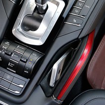 포르쉐 카이엔 2세대 쿠페 중앙 기어 손잡이 멀티 포켓 스토리지 함 스웨이드, 블랙