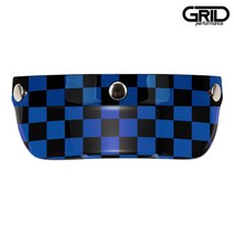 덱스톤 500TX 선바이져 체크 데칼 스티커 (13 체크 블랙 블루), 1개