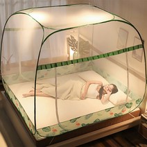 사각 접이식 침대 모기장 텐트 (핸드폰스탠드 증정) 미세방충망 접는 이불모기장 1인용 특대형 신생아 싱글 거실 바닥있는