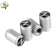 자동차 스타일링 휠 타이어 밸브 캡 커버 닛산 Tiida Qashqai Leaf Altima Juke Note Pathfinder 350Z 370Z 림 스티커, [01] Silver