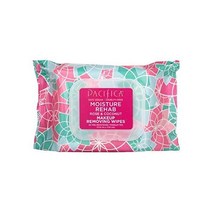Pacifica Beauty Moisture Rehab Makeup Removing Wipes Daily Cleansing Rose Coconut Water Calendula Al, Moisture Rehab (Coconut Rose)_