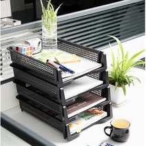 사무실 회사 A4 용지 서류 가로 정리함 1단 문서박스 이면지함 도면보관, 가로 그레이