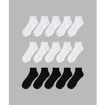 IL-O-GONG-CHIL [10PACK] 1507 모노 트라우져 쇼트 삭스 _ 화이트/블랙/스노우화이트 [10PACK] 1507 MONO TROUSER SHORT SOCKS_ W