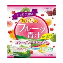 일본직배송 맛있는 과일녹즙 콜라겐 태반 3g x 20포