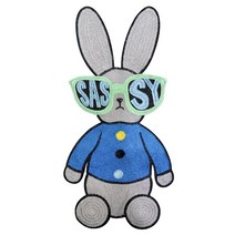 SASSY 토끼 자수 와펜 빈티지 대형패치 동물와펜 DIY 굿즈만들기
