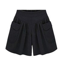 여성카고바지 여성카고팬츠 여성통바지 캐주얼 A 라인 반바지 솔리드 컬러 여성용 편안한 하이 웨이스트