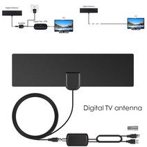 DVB-T2 1080P HD 이득 Lndoor 스마트 디지털 TV 안테나 80 마일 신호 수신기 안테나 RV 여행 실내 스마트 T, 한개옵션0