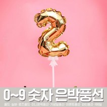 스투피드 숫자 은박풍선 모음, 53_생일 케이크 풍선 데코픽 (골드) 2