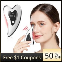 전기 얼굴 마사지 도구 얼굴 liftingtool 가열 진동 블루 레드 라이트 ems 얼굴 마사지 턱 슬림, 없음