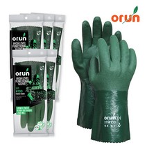 오런 #100 어업용 공업용 니트릴 폼 코팅장갑, 녹색/XXL, 5개
