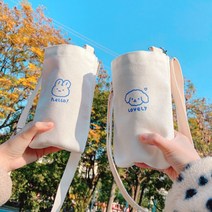 커피홀더 미니에코백 텀블러가방 패브릭컵홀더 테이크아웃컵홀더 에코컵홀더, 2에코드링크백-토끼