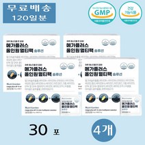 뉴트리가든 메가플러스 올인원 멀티 팩 활력 솔루션 종합 비타민 직장인 학생 30포 4개