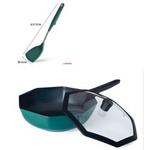 볶음 공장 도매 맥반석 냄비달라붙지않는 평바닥냄비 통용 냄비세트, T02-팔각 씨리즈 30뚝배기 그린색 로즈골드, 기본