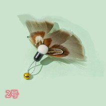 고양이 장난감 용품 애완 동물 제품 시뮬레이션 곤충 깃털 교체 머리 섬세한 고양이 장난감 막대 나비 헤드 신제품 973bEA4e1, 02 2