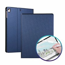아이패드 프로12.9 3세대 슬림 케이스+종이질감 필름, 블랙/종이질감 필름 1매