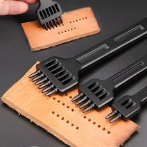 가죽공예 원형 치즐 도구 스티치 펀칭 그리프 목타 가죽치즐 6mm 2날 4날 6날 1세트