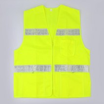 공사 교통사고 현장 형광색 안전조끼 야간작업, S