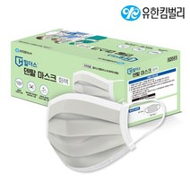 유한킴벌리 힐더스 덴탈마스크 회색 50매 대형 국산 의약외품, 50매 1카톤