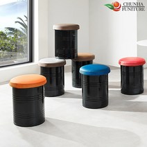 쿠션방석 드럼통 수납의자(385X480)깡통의자, 네이비