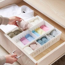 서랍 정리 칸막이 정리함 2종 칸칸 분리 수납 트레이, 슬림 - 화이트