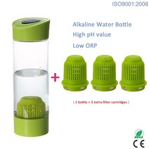 수소 발생 생성 미네랄 텀블러 운동 헬스 등산 노동 550ml alkacup 알칼리 물, 연노랑