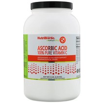 NutriBiotic 뉴트리바이오틱 100% 순수 비타민C 분말 파우더 크리스탈, 2.26kg