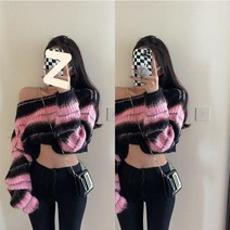 크롭 티 세미 배꼽 위 부드러운 니트 스웨터 허니제이 김혜윤 김빈우 허리 가늘어 보이는