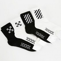 이지핏 스포티 블랙n화이트 스트릿 양말
