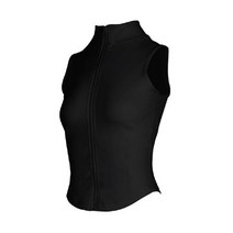 승마 조끼 용품 승마복 USHOT 사이클링 지퍼 업 터틀넥 스키니 민 러닝 자전거 타기 슬림 탑 여성 Clothings, [03] L, [02] Black