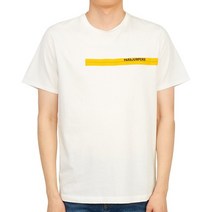 파라점퍼스 [파라점퍼스] 테이프 PMTEEIT01 OFF WHITE 남자 반팔티셔츠 레귤러핏