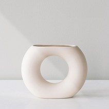 27리빙 인테리어 심플 도자기 유리 화병, 1.원형 베이비 내추럴