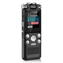 소형녹음기 초소형 볼펜 장시간 녹취 통화녹음 목걸이 시계 usb 사원증 디지털 오디오 음성 미니 무손실 컬러 디스플레이 활성화 사운드 딕터폰 mp3 플레이어 소음 감소, 검은 색, 8GB