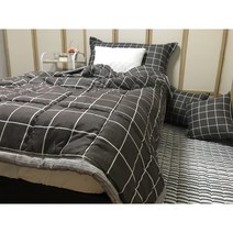 이불아저씨 체크 간절기 차렵이불