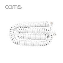 BKComs 전화선 송수화기 케이블 스프링 White, 본상품