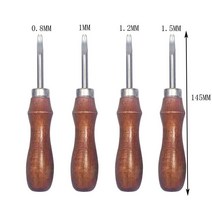 가죽피할기 가죽공예 가장자리 가죽 베벨 러 공예 날카로운 절단 스카이버 도구 DIY (0.8mm 1mm 1 개, 02 1MM