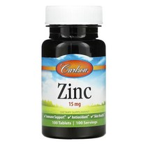 칼슨랩스 아연 15mg 100정 250정 하루한개, 1개, 100정 1통