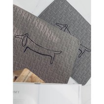 신혼집 욕실 논슬립 강아지자수 발매트 홈데코 인테리어 부드러운 바닥깔개 러그 폭신, 그레이